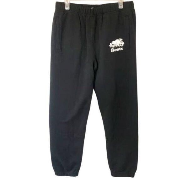 Roots Canada Original Sweatpants Men's M Fleece Jogger Pant Pockets Drawstring - Picture 2 of 9